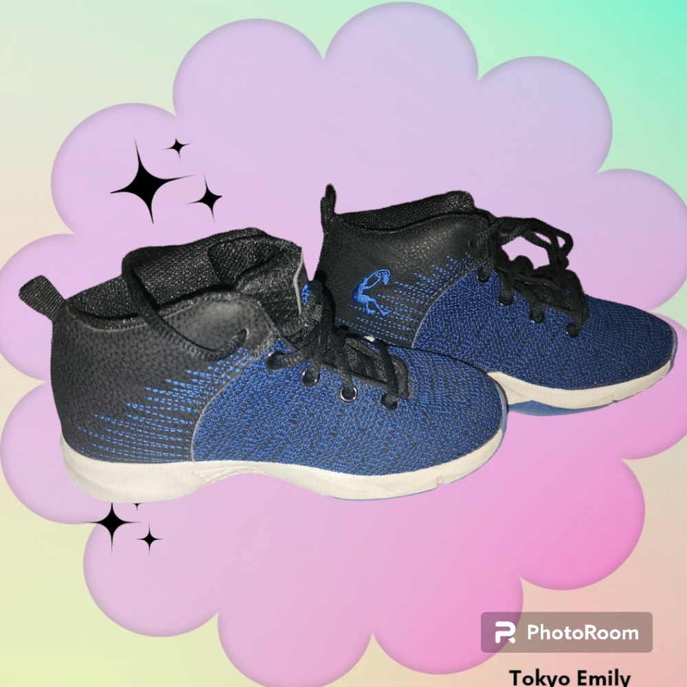Shaq High Tops Boys Basketball Youth Sneakers 1Y Shoes Jordan Nike Air Blue
